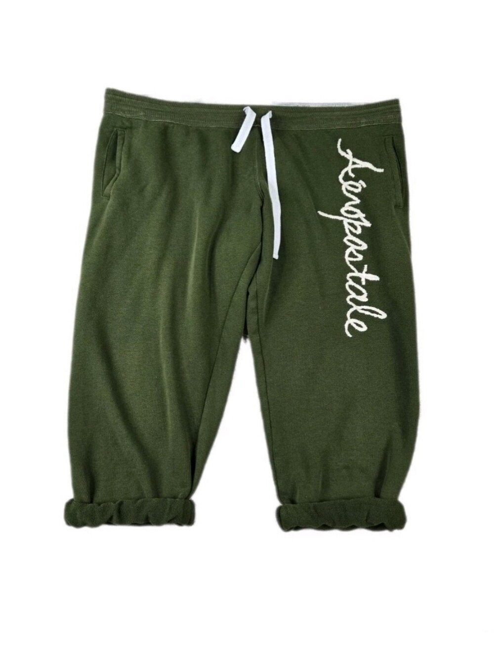 Vintage Y2k Aeropostale Cropped Low Rise Sweatpants Green Size XL Dance Joggers